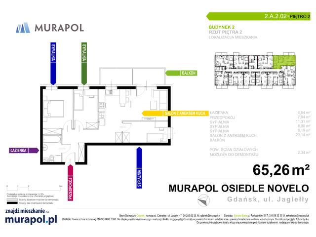 Mieszkanie w inwestycji Murapol Osiedle Novelo, symbol 2.A.2.02 » nportal.pl