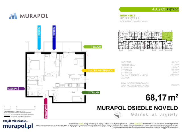Mieszkanie w inwestycji Murapol Osiedle Novelo, symbol 4.A.2.09 » nportal.pl