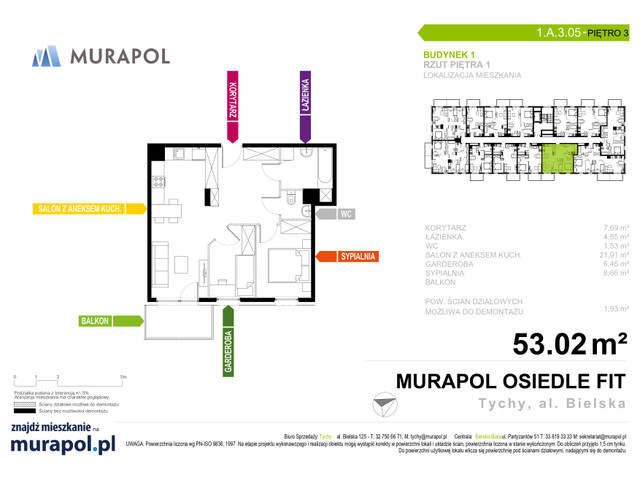 Mieszkanie w inwestycji Murapol Osiedle Fit, symbol 1.A.3.05 » nportal.pl