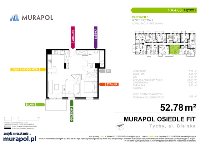 Mieszkanie w inwestycji Murapol Osiedle Fit, symbol 1.A.4.05 » nportal.pl