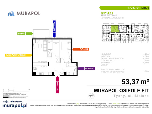 Mieszkanie w inwestycji Murapol Osiedle Fit, symbol 1.A.5.10 » nportal.pl
