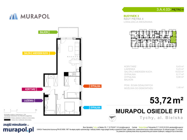 Mieszkanie w inwestycji Murapol Osiedle Fit, symbol 3.A.4.03 » nportal.pl