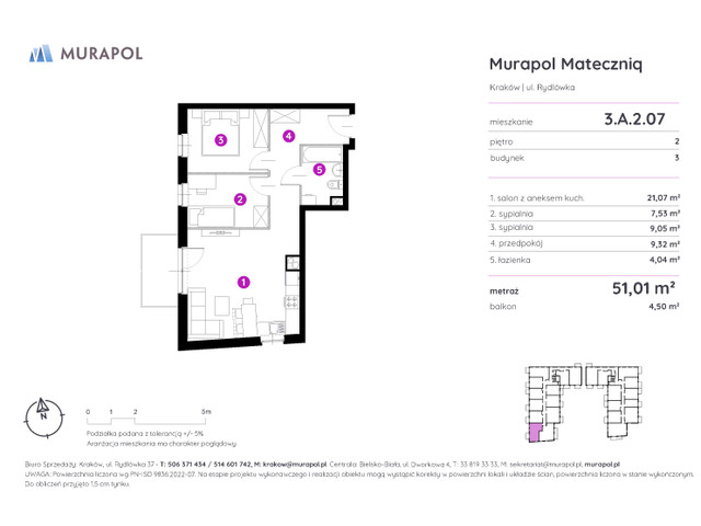 Mieszkanie w inwestycji Murapol Mateczniq, symbol 3.A.2.07 » nportal.pl