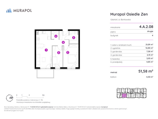Mieszkanie w inwestycji Murapol Osiedle Zen, symbol 4.A.2.08 » nportal.pl