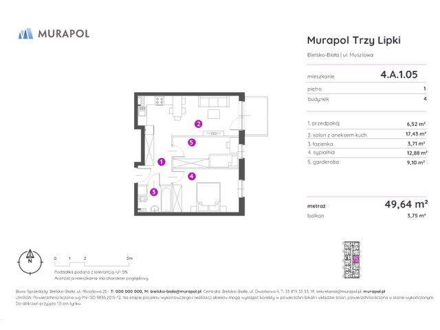 Mieszkanie w inwestycji Murapol Trzy Lipki, symbol 4.A.1.05 » nportal.pl