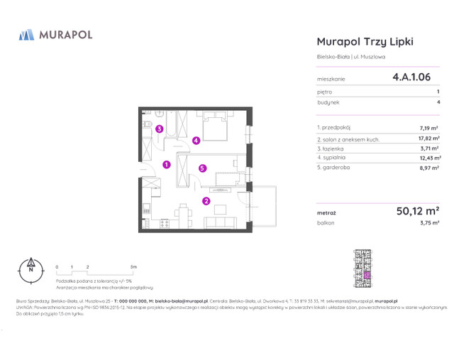 Mieszkanie w inwestycji Murapol Trzy Lipki, symbol 4.A.1.06 » nportal.pl