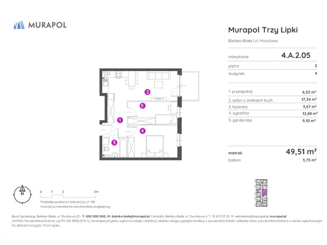 Mieszkanie w inwestycji Murapol Trzy Lipki, symbol 4.A.2.05 » nportal.pl