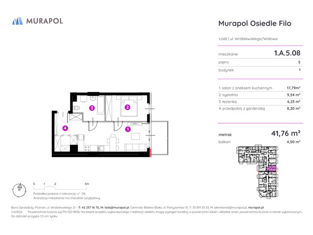 Mieszkanie w inwestycji Murapol Osiedle Filo, symbol 1.A.5.08 » nportal.pl