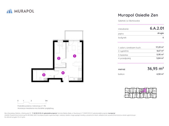 Mieszkanie w inwestycji Murapol Osiedle Zen, symbol 6.A.2.01 » nportal.pl