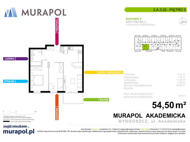Mieszkanie w inwestycji Murapol Osiedle Akademickie, symbol 2.A.3.02 » nportal.pl