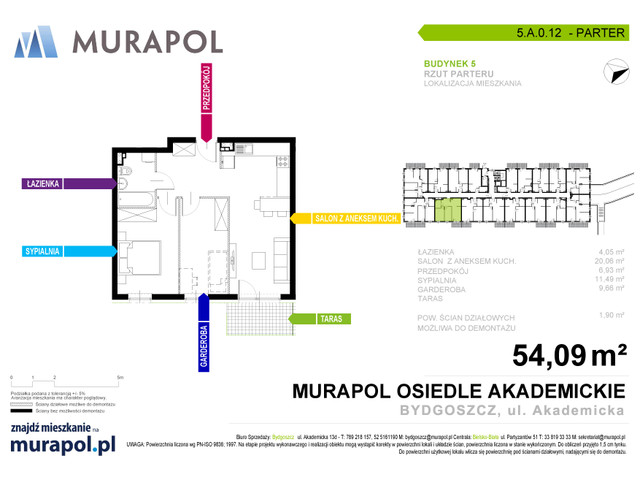 Mieszkanie w inwestycji Murapol Osiedle Akademickie, symbol 5.A.0.12 » nportal.pl