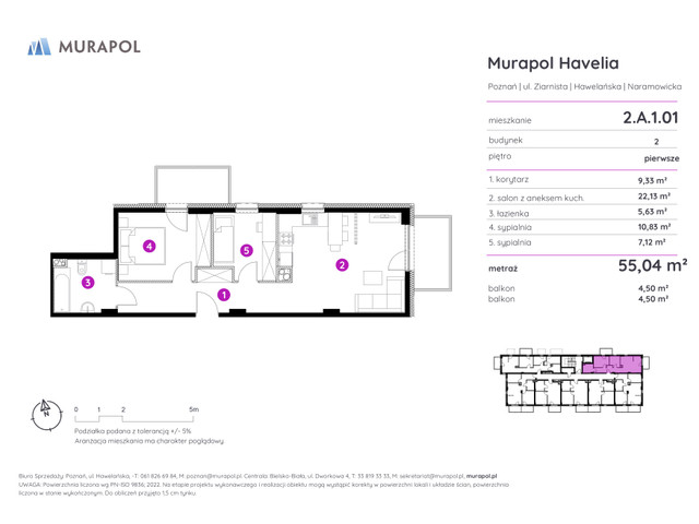 Mieszkanie w inwestycji Murapol Havelia, symbol 2.A.1.01 » nportal.pl