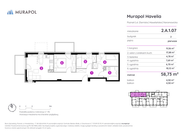 Mieszkanie w inwestycji Murapol Havelia, symbol 2.A.1.07 » nportal.pl