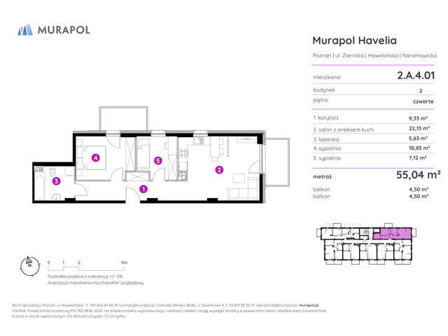 Mieszkanie w inwestycji Murapol Havelia, symbol 2.A.4.01 » nportal.pl