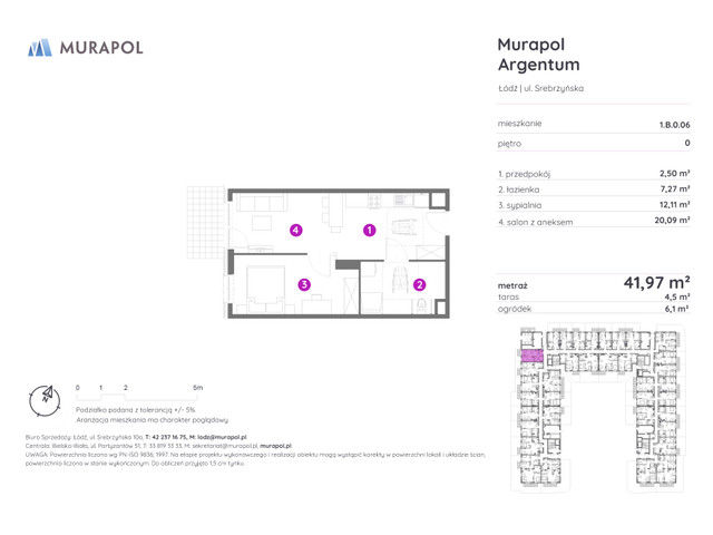 Mieszkanie w inwestycji Murapol Argentum, symbol 1.B.0.06 » nportal.pl