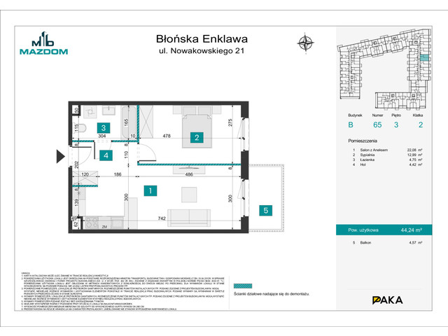 Mieszkanie w inwestycji Błońska Enklawa, symbol B.65 » nportal.pl