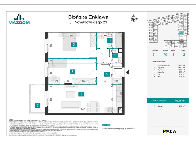 Mieszkanie w inwestycji Błońska Enklawa, symbol B.70 » nportal.pl