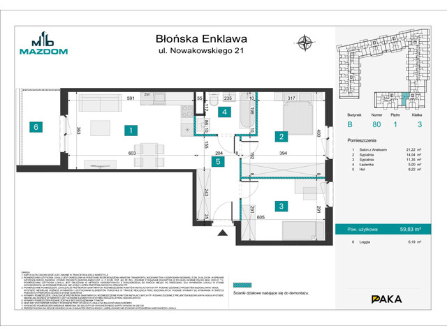 Mieszkanie w inwestycji Błońska Enklawa, symbol B.80 » nportal.pl