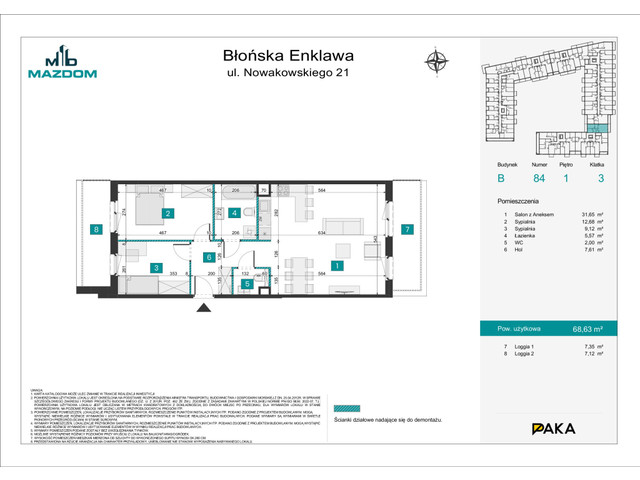 Mieszkanie w inwestycji Błońska Enklawa, symbol B.84 » nportal.pl