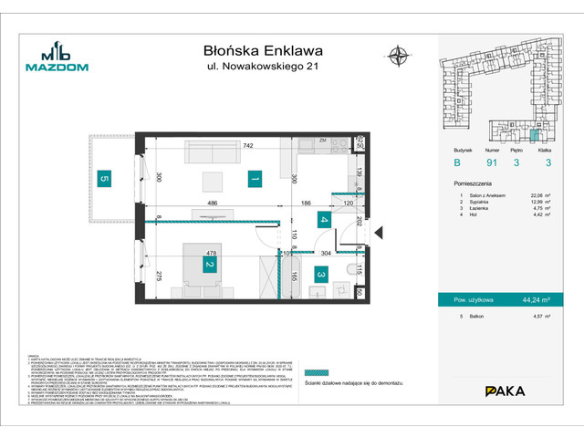 Mieszkanie w inwestycji Błońska Enklawa, symbol B.91 » nportal.pl