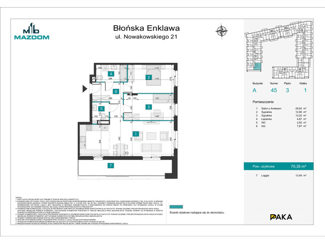 Mieszkanie w inwestycji Błońska Enklawa, symbol A.45 » nportal.pl