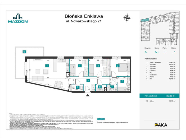Mieszkanie w inwestycji Błońska Enklawa, symbol A.53 » nportal.pl