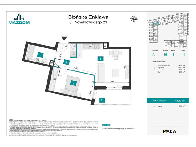 Mieszkanie w inwestycji Błońska Enklawa, symbol A.55 » nportal.pl