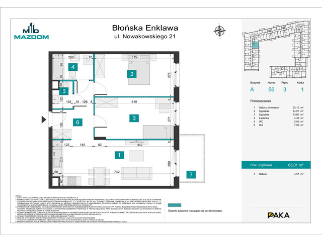 Mieszkanie w inwestycji Błońska Enklawa, symbol A.56 » nportal.pl