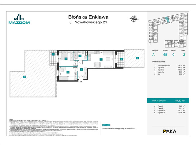 Mieszkanie w inwestycji Błońska Enklawa, symbol A.68 » nportal.pl