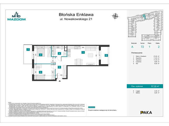 Mieszkanie w inwestycji Błońska Enklawa, symbol A.72 » nportal.pl