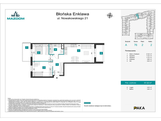 Mieszkanie w inwestycji Błońska Enklawa, symbol A.76 » nportal.pl