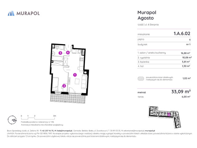 Mieszkanie w inwestycji Murapol Agosto, symbol 1.A.6.02 » nportal.pl