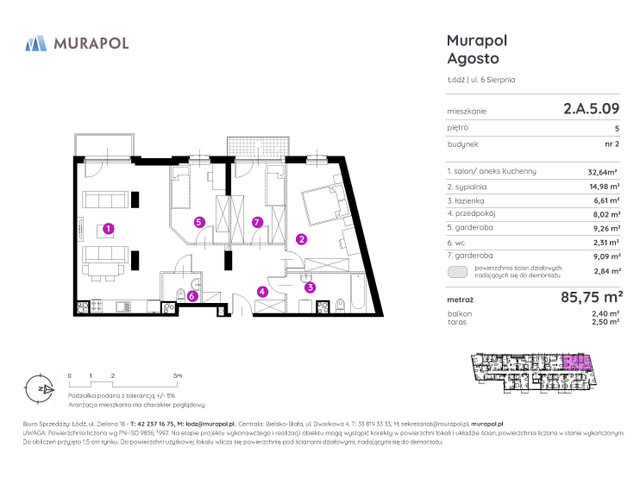 Mieszkanie w inwestycji Murapol Agosto, symbol 2.A.5.09 » nportal.pl