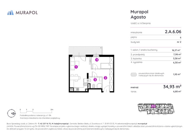 Mieszkanie w inwestycji Murapol Agosto, symbol 2.A.6.06 » nportal.pl