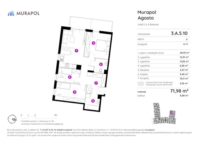 Mieszkanie w inwestycji Murapol Agosto, symbol 3.A.5.10 » nportal.pl