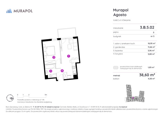 Mieszkanie w inwestycji Murapol Agosto, symbol 3.B.5.02 » nportal.pl