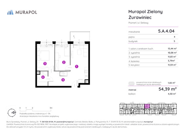 Mieszkanie w inwestycji Murapol Zielony Żurawiniec, symbol 5.A.4.04 » nportal.pl