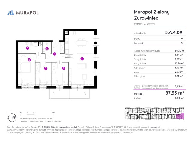 Mieszkanie w inwestycji Murapol Zielony Żurawiniec, symbol 5.A.4.09 » nportal.pl