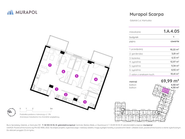 Mieszkanie w inwestycji Murapol Scarpa, symbol 1.A.4.05 » nportal.pl