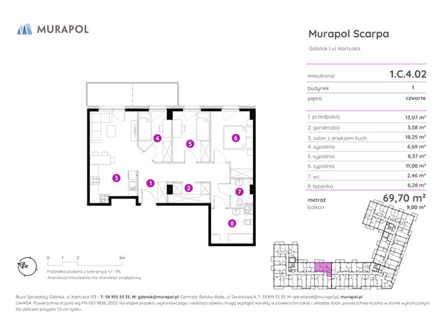 Mieszkanie w inwestycji Murapol Scarpa, symbol 1.C.4.02 » nportal.pl