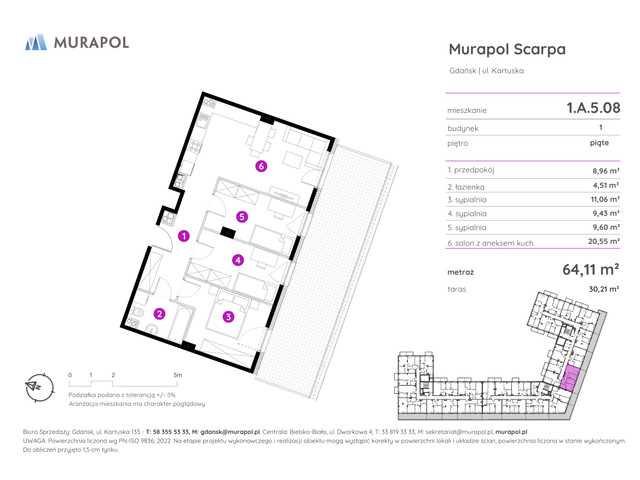 Mieszkanie w inwestycji Murapol Scarpa, symbol 1.A.5.08 » nportal.pl