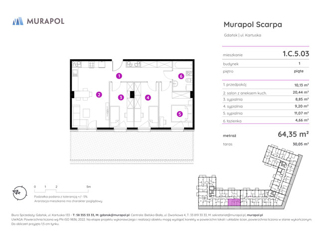 Mieszkanie w inwestycji Murapol Scarpa, symbol 1.C.5.03 » nportal.pl
