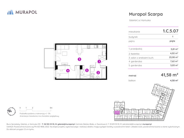 Mieszkanie w inwestycji Murapol Scarpa, symbol 1.C.5.07 » nportal.pl