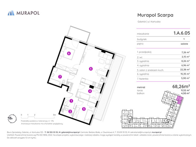 Mieszkanie w inwestycji Murapol Scarpa, symbol 1.A.6.05 » nportal.pl