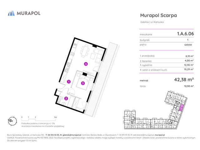 Mieszkanie w inwestycji Murapol Scarpa, symbol 1.A.6.06 » nportal.pl