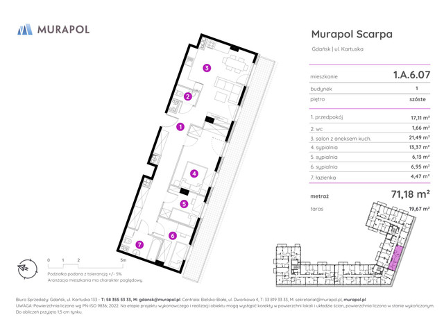Mieszkanie w inwestycji Murapol Scarpa, symbol 1.A.6.07 » nportal.pl