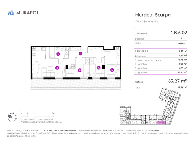 Mieszkanie w inwestycji Murapol Scarpa, symbol 1.B.6.02 » nportal.pl
