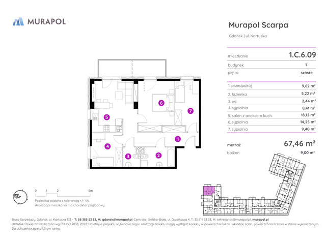 Mieszkanie w inwestycji Murapol Scarpa, symbol 1.C.6.09 » nportal.pl