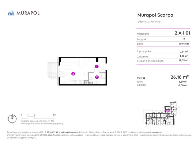 Mieszkanie w inwestycji Murapol Scarpa, symbol 2.A.1.01 » nportal.pl