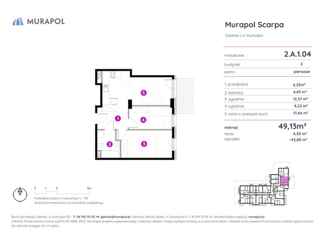 Mieszkanie w inwestycji Murapol Scarpa, symbol 2.A.1.04 » nportal.pl